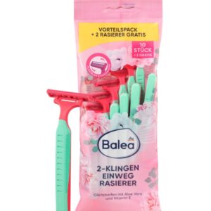 ماكينة حلاقة نسائية للاستعمال الواحد – شفرات مزدوجة (عبوة تحتوي على 12 قطعة)