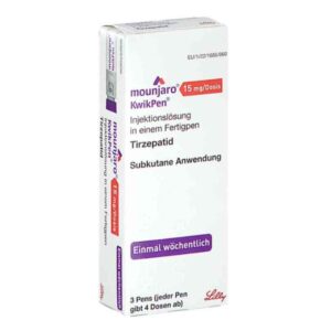 Mounjaro 15 mg kwikpen- 3 pens four dosen  from germany
